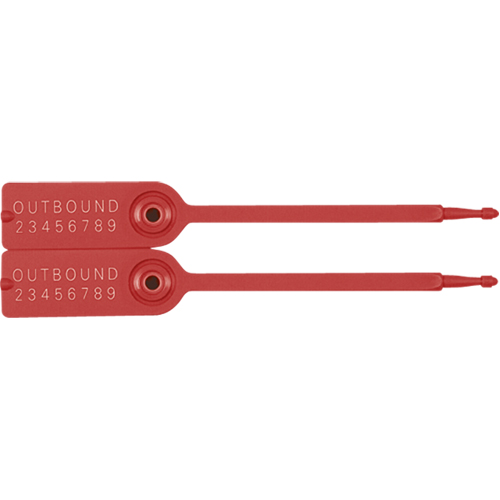Gemini&reg; Tote Seals, 7-1/4", Plastic, Pull-Through Brunswick Fyr & Safety