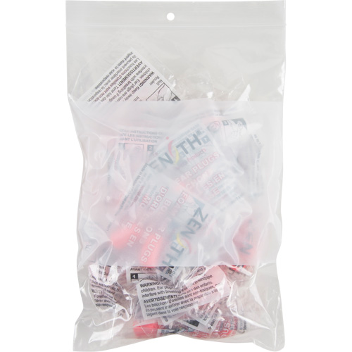 Sacs en poly avec espace inscriptible blanc, Refermable, 9" x 6", 2 mils Brunswick Fyr & Safety