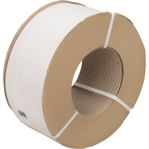 Strapping, Polypropylene, 1/2" W x 9900' L, White, Machine Grade Brunswick Fyr & Safety