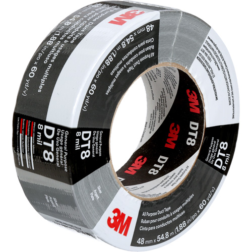 Ruban adh&eacute;sif tout usage DT8, 8 mils, Argent, 48 mm (2") x 55 m (180') Brunswick Fyr & Safety