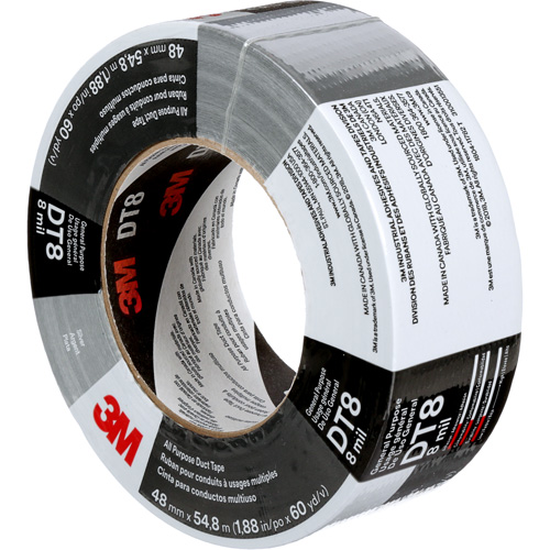Ruban adh&eacute;sif tout usage DT8, 8 mils, Argent, 48 mm (2") x 55 m (180') Brunswick Fyr & Safety