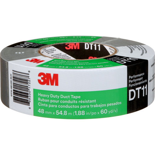 DT11 Heavy-Duty Duct Tape, 11 mils, Silver, 48 mm (2") x 55 m (180') Brunswick Fyr & Safety