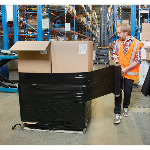 Film &eacute;tirable, Calibre 0,8 (20,3 microm&egrave;tres), 18" x 1500', Noir opaque Brunswick Fyr & Safety