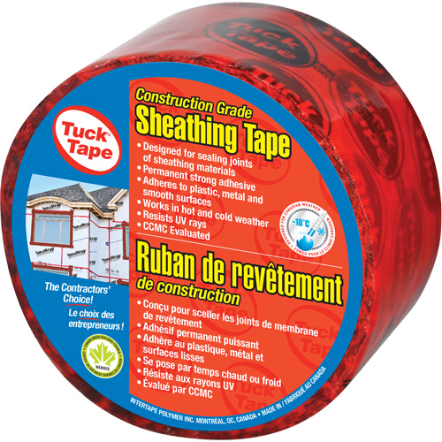 Ruban de rev&ecirc;tement pour entrepreneurs, 60 mm (2-3/8") x 0,0 m (0,0'), Rouge Brunswick Fyr & Safety