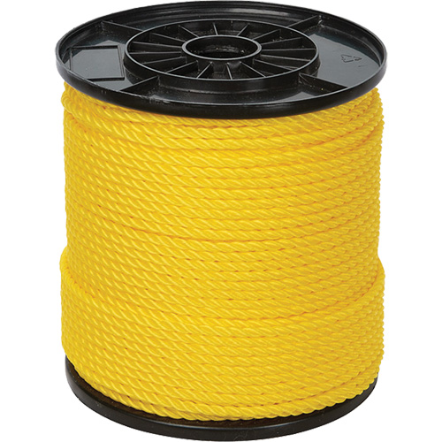 1/4" Yellow Twisted 3-Strand Rope, Polypropylene, 550' Brunswick Fyr & Safety