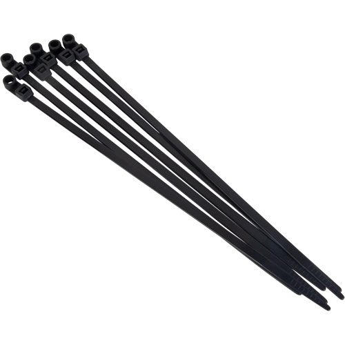 Attache-c&acirc;ble &agrave; visser, Longueur 8", R&eacute;sistance &agrave; la traction 50 lb, Noir Brunswick Fyr & Safety