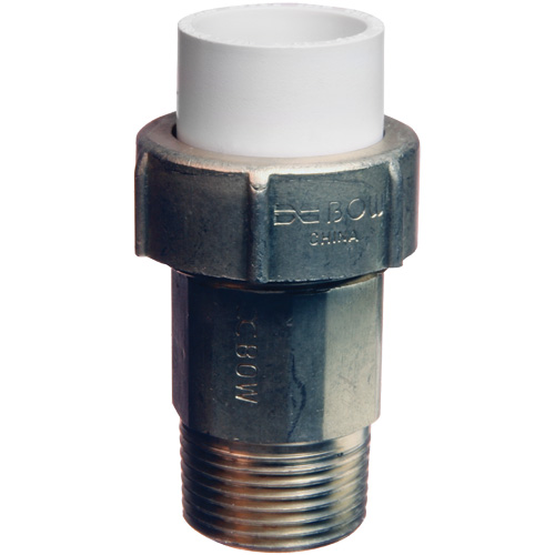 Raccord union, 1" x 3/4", Laiton/PVC-C, Embout femelle x PEX cannel&eacute; Brunswick Fyr & Safety