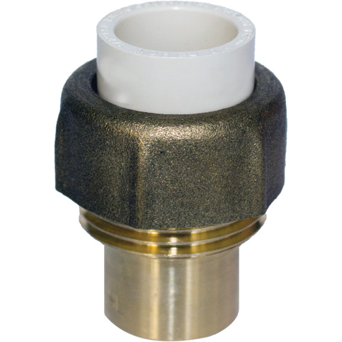 Raccord union, 1" x 3/4", PVC-C, Embout femelle x bras&eacute; Brunswick Fyr & Safety