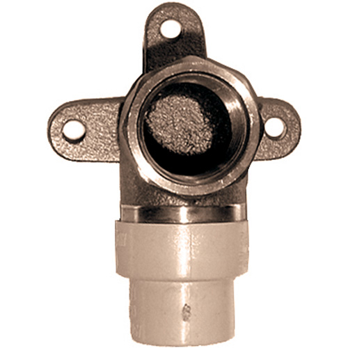 Coude applique 90° monobloc, Noeud x FPT, Laiton/PVC-C, 3/4" Brunswick Fyr & Safety