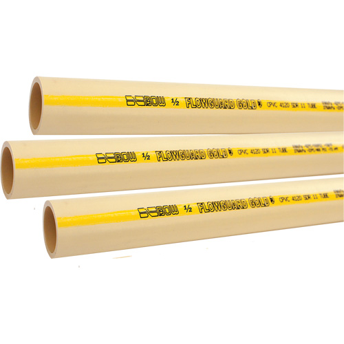 Flowguard Gold&reg; Hot & Cold Water Pipe, CPVC, 20' L x 0.75" Dia. Brunswick Fyr & Safety
