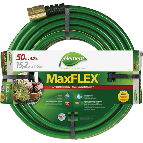 Element&reg; MaxFlex&reg; Hose, Copolymer, 5/8" dia. x 50' Brunswick Fyr & Safety
