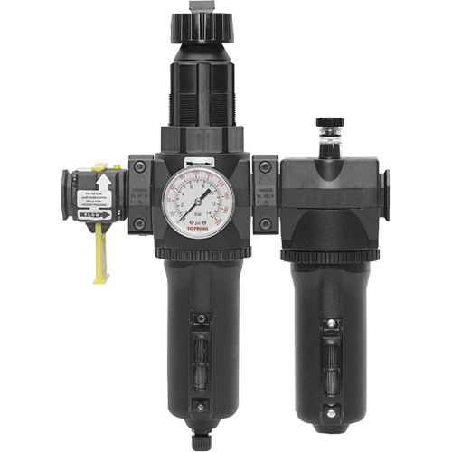 Automatic Drain Filter, Regulator & Lubricator with Metal Bowl & Gauge Modulair 400, 3/4" NPT Brunswick Fyr & Safety