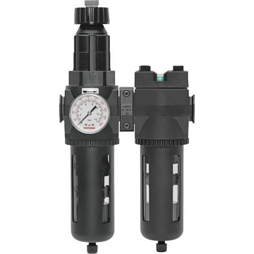 Filter/Regulator & Coalescing Filter Modulair 400 with Standard Bowl & Manual Drain, 3/4" NPTF, 150 PSI, 9.13 fl. oz. Capacity Brunswick Fyr & Safety
