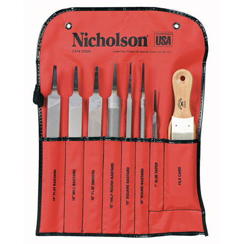 8-Piece Machinist File Set, 8 Pcs Brunswick Fyr & Safety