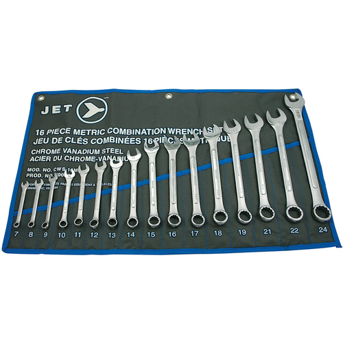 CWS-16M Raised Panel Wrench Set, Combination, 16 Pieces, Metric Brunswick Fyr & Safety