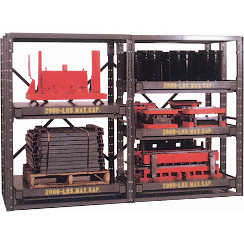 &eacute;tag&egrave;res E-Z Glide, Acier, &agrave; glissi&egrave;re, Capacit&eacute; 2000 lb, 36" la x 84,5" h x 36" p Brunswick Fyr & Safety