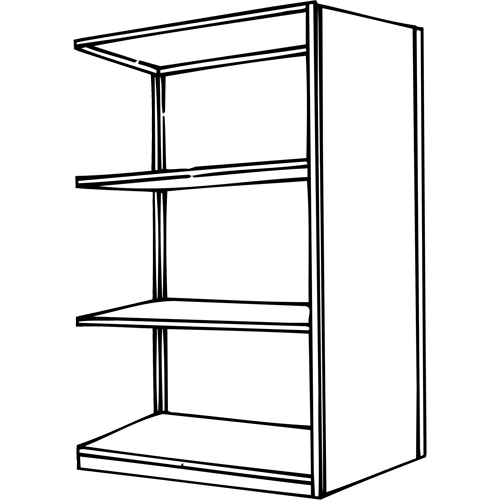 Interlok Shelving Unit, Steel, Boltless, 800 lbs. Capacity, 36" W x 76" H x 24" D Brunswick Fyr & Safety
