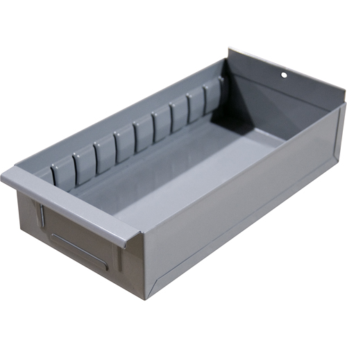 Interlok Boltless Shelving Shelf Box, Steel, 11-5/8" W x 12" D x 2-3/4" H, Light Grey Brunswick Fyr & Safety