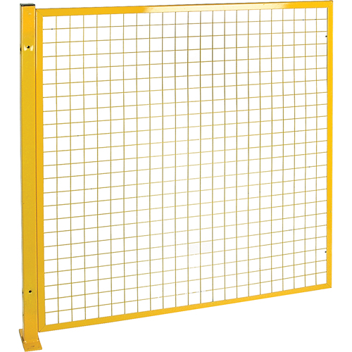 Protecteur de p&eacute;rim&egrave;tre de style treillis, 4' h x 4' la, Jaune Brunswick Fyr & Safety