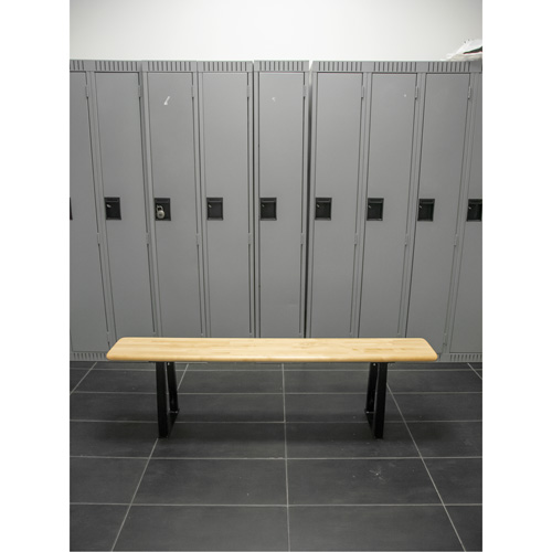 Locker Room Bench, Wood, 48" L x 9-1/4" W x 16-1/2" H Brunswick Fyr & Safety