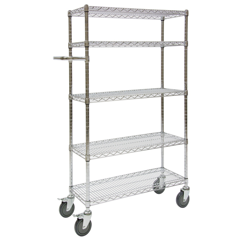 Push Cart, Chrome Plated, 30' x 60" x 14", 800 lbs. Capacity Brunswick Fyr & Safety