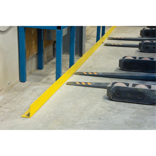 Floor Angle Guard Rails, Steel, 48" L x 5" H, Yellow Brunswick Fyr & Safety