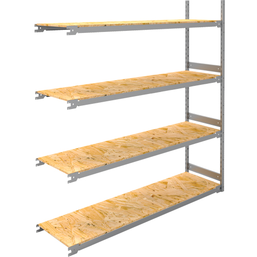 Wide Span Record Storage Shelving, Steel, 4 Shelves, 72" W x 18" D x 84" H, Add-On Kit Brunswick Fyr & Safety