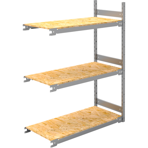 Wide Span Record Storage Shelving, Steel, 3 Shelves, 42" W x 18" D x 60" H, Add-On Kit Brunswick Fyr & Safety