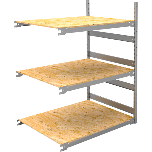 Wide Span Record Storage Shelving, Steel, 3 Shelves, 42" W x 32" D x 60" H, Add-On Kit Brunswick Fyr & Safety