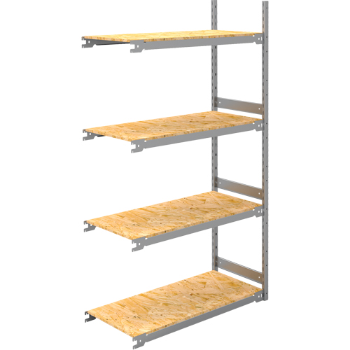 &eacute;tag&egrave;re-classeur de grande largeur, Acier, 4 Tablettes, 42" la x 18" p x 84" h, Ensemble Ajout Brunswick Fyr & Safety
