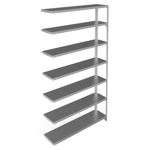 &eacute;l&eacute;ment de rayonnage, Acier galvanis&eacute;, Montant &agrave; fente, Capacit&eacute; 300 lb, 48" la x 84" h x 12" p Brunswick Fyr & Safety