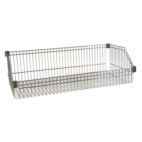 Wire Basket Shelf, 24" W x 48" D, 400 lbs. Capacity Brunswick Fyr & Safety