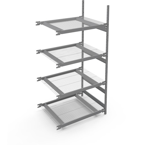 Wide Span Storage Shelving, Steel, Boltless, 1340 lbs. Capacity, 42" W x 84" H x 32" D Brunswick Fyr & Safety