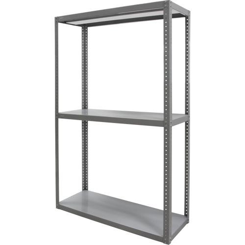 Heavy-Duty Shelving, Steel, Bolted, 3000 lbs. Capacity, 36" W x 72" H x 18" D Brunswick Fyr & Safety