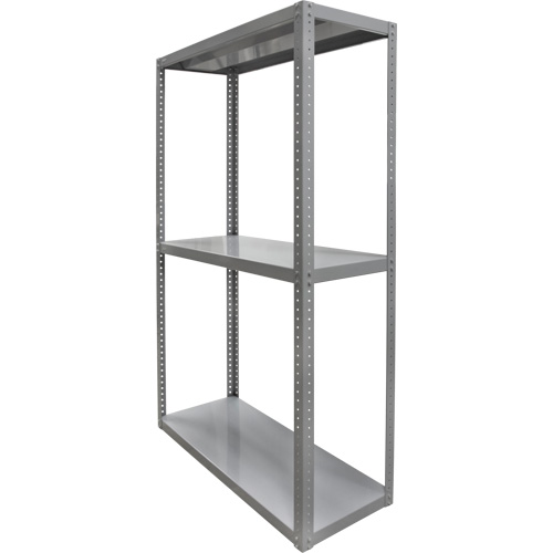 Heavy-Duty Shelving, Steel, Bolted, 3000 lbs. Capacity, 36" W x 72" H x 18" D Brunswick Fyr & Safety