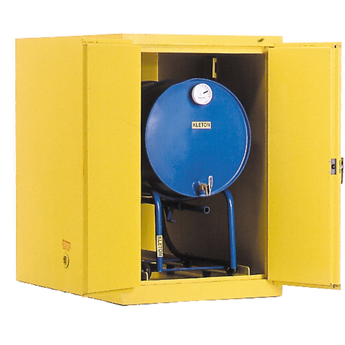 Drum Safety Cabinets, 400 lbs. Cap., Yellow Brunswick Fyr & Safety