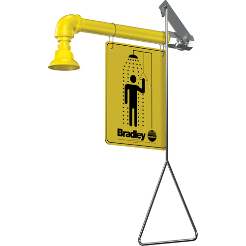 Horizontal Supply Emergency Shower Stations, Wall-Mount Brunswick Fyr & Safety