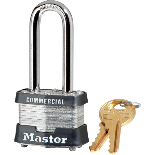 Laminated Padlock, Silver, Keyed Different, Laminated Steel, 1-9/16" Width Brunswick Fyr & Safety