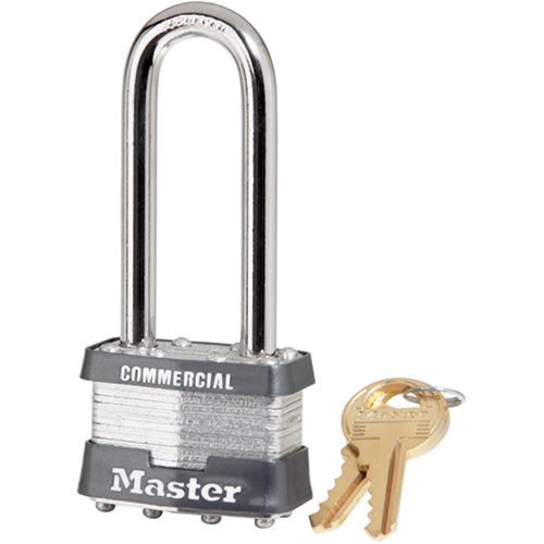 Cadenas commercial, Argent, Cl&eacute;s diff&eacute;rentes, Acier lamin&eacute;, Largeur de 1-3/4" Brunswick Fyr & Safety