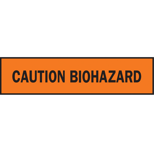 Rubans pour barricades, Anglais, 3" la x 1000' lo, 3,5 mils, Noir/orange Brunswick Fyr & Safety