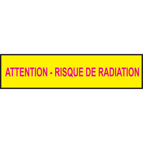 Rubans pour barricades, Français, 3" la x 1000' lo, 3,5 mils, Magenta/jaune Brunswick Fyr & Safety