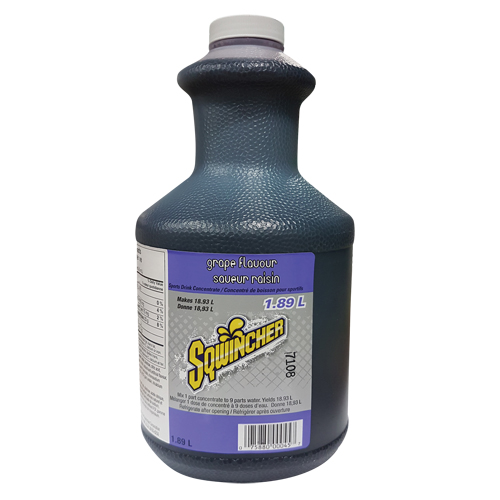 Sqwincher Boisson de r&eacute;hydratation, Concentr&eacute;, Raisin Brunswick Fyr & Safety