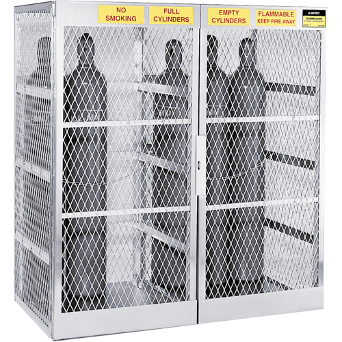 Armoires en aluminium pour bouteilles GPL, nbre de bouteilles: 20, 60" , 32" , 65" , Argent Brunswick Fyr & Safety