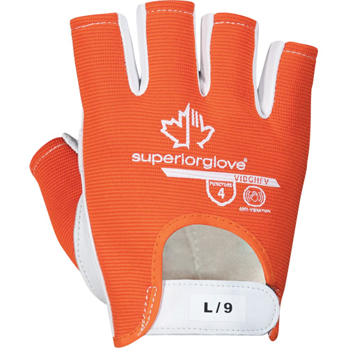 Vibrastop Half-Finger Vibration-Dampening Gloves, Size Medium, Goatskin Palm Brunswick Fyr & Safety