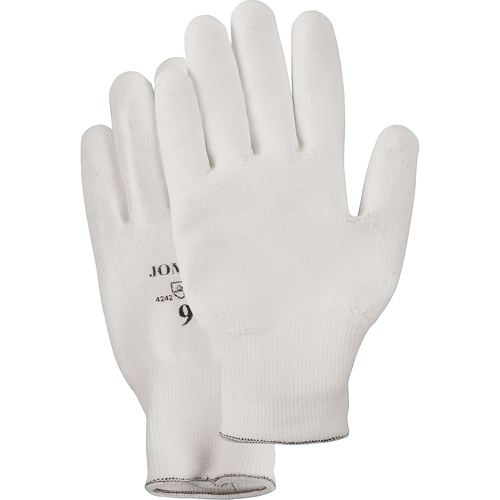 Gants enduit &agrave; paume tricot&eacute;e blanc, Taille Petit/7, Rev&ecirc;tement Polyur&eacute;thane, Enveloppe en PEHP, EN 388 niveau 2 Brunswick Fyr & Safety