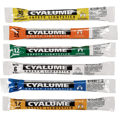 6" Cyalume&reg; Lightsticks, Green, 12 hrs. Duration Brunswick Fyr & Safety