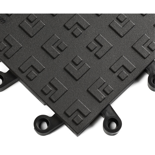 Syst&egrave;mes de carrelage ergonomiques ErgoDeck No 562, PVC, 1-1/2' la c, 1-1/2' lo, 7/8" &eacute;paisseur, Noir Brunswick Fyr & Safety