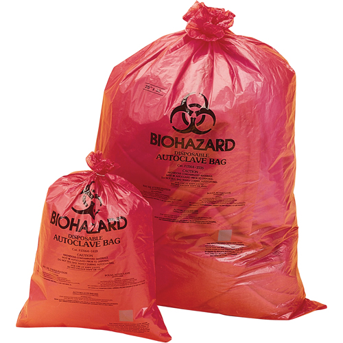Hazardous Waste Disposal Bags, Bio-Hazard, 48" L x 38" W, 0.0381 mm, 189.3 L (50 Gal.) Capacity Brunswick Fyr & Safety