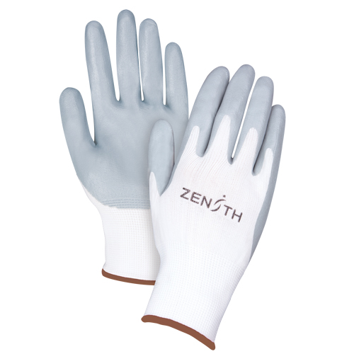 Gants l&eacute;gers enduits et respirants, 9/Grand, R&ecirc;vetement Mousse de nitrile, Calibre 13, Enveloppe en Polyester Brunswick Fyr & Safety