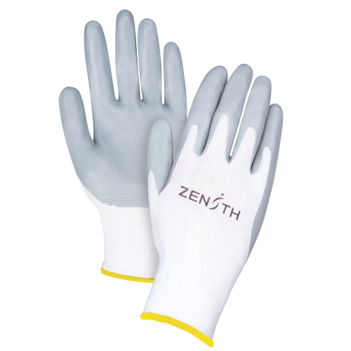 Gants l&eacute;gers enduits et respirants, 11/2T-Grand, R&ecirc;vetement Mousse de nitrile, Calibre 13, Enveloppe en Polyester Brunswick Fyr & Safety